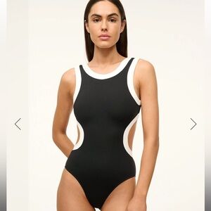 STAUD DOLCE ONE PIECE BLACK WHITE size M